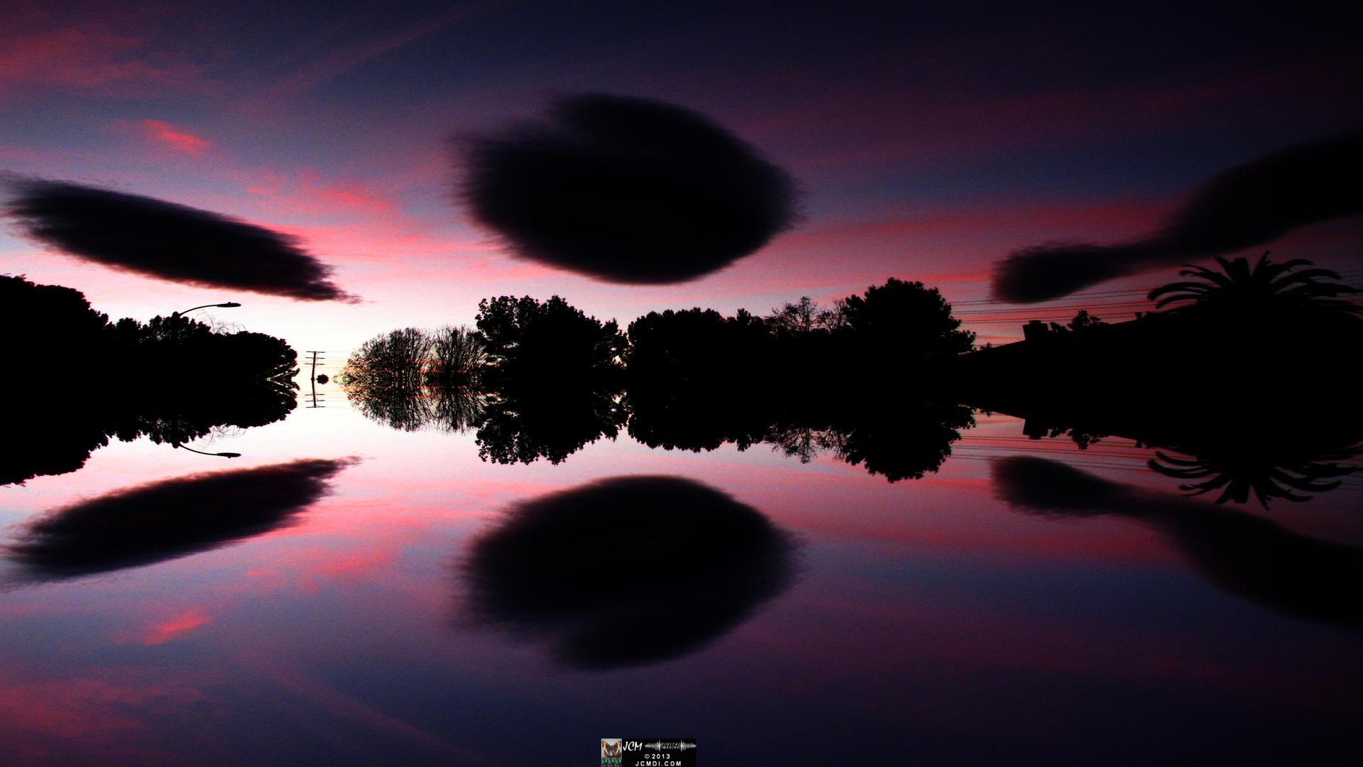 Quadroscopic art made from a digital image of the sky in Santa Clarita, California.